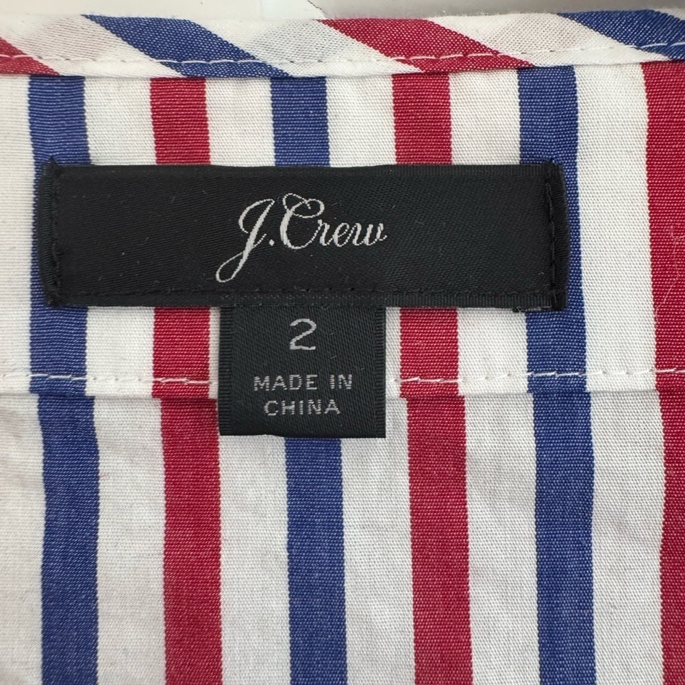 J. Crew Red and Blue Striped High Low Dress - Picture 4 of 4